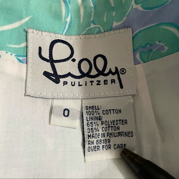 Lilly Pulitzer crab mini skirt, white label, 0 - Picture 6 of 6